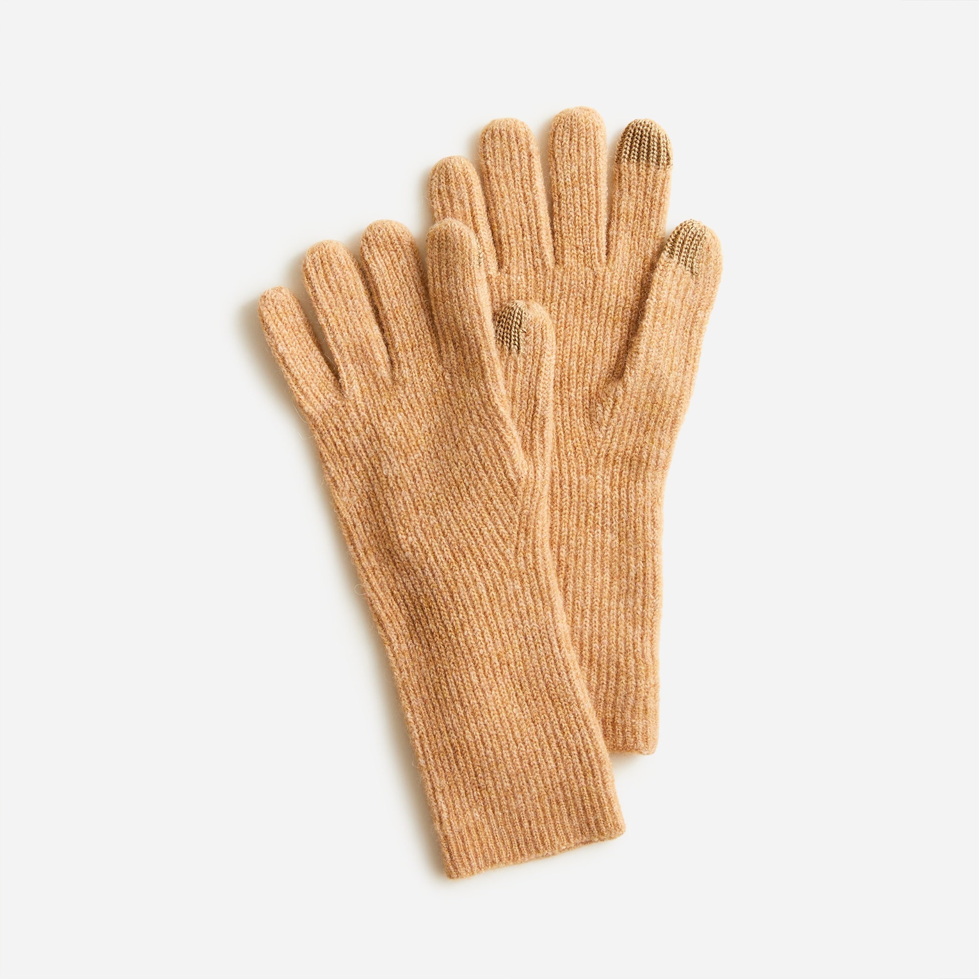 Ribbed tech-touch gloves in Supersoft yarn
