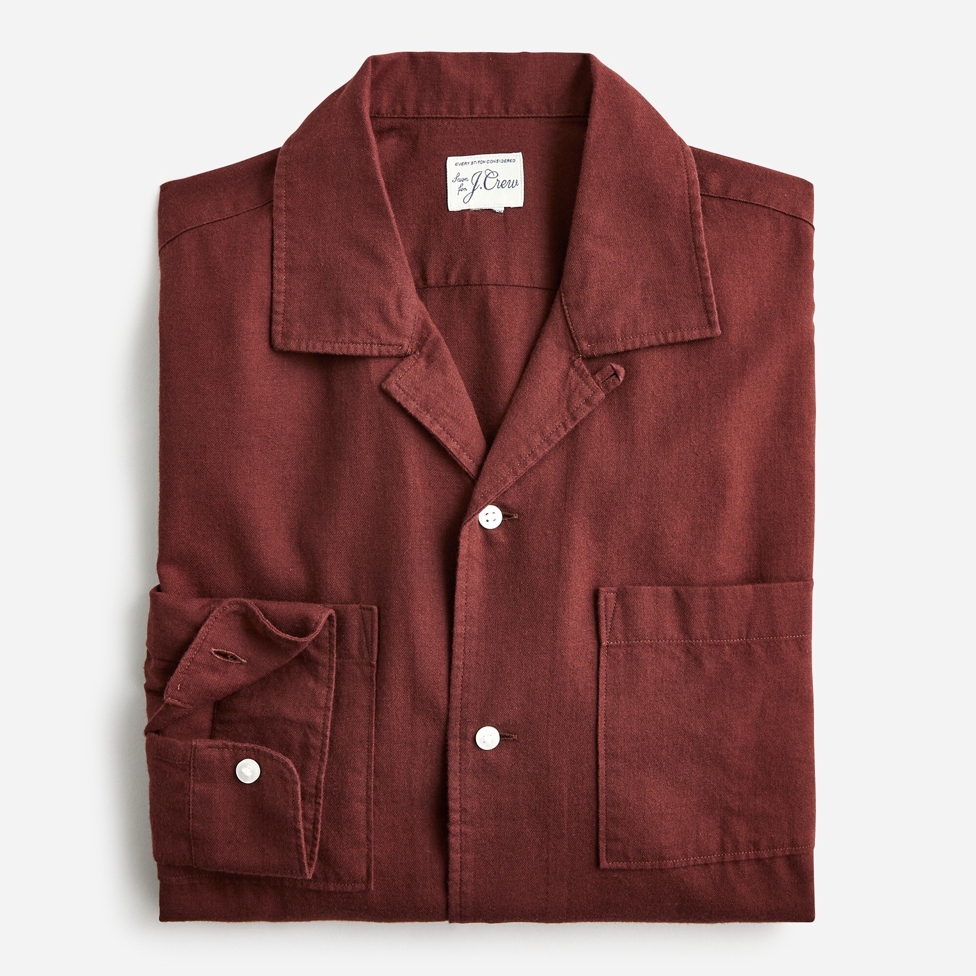 Cotton-wool challis camp-collar shirt