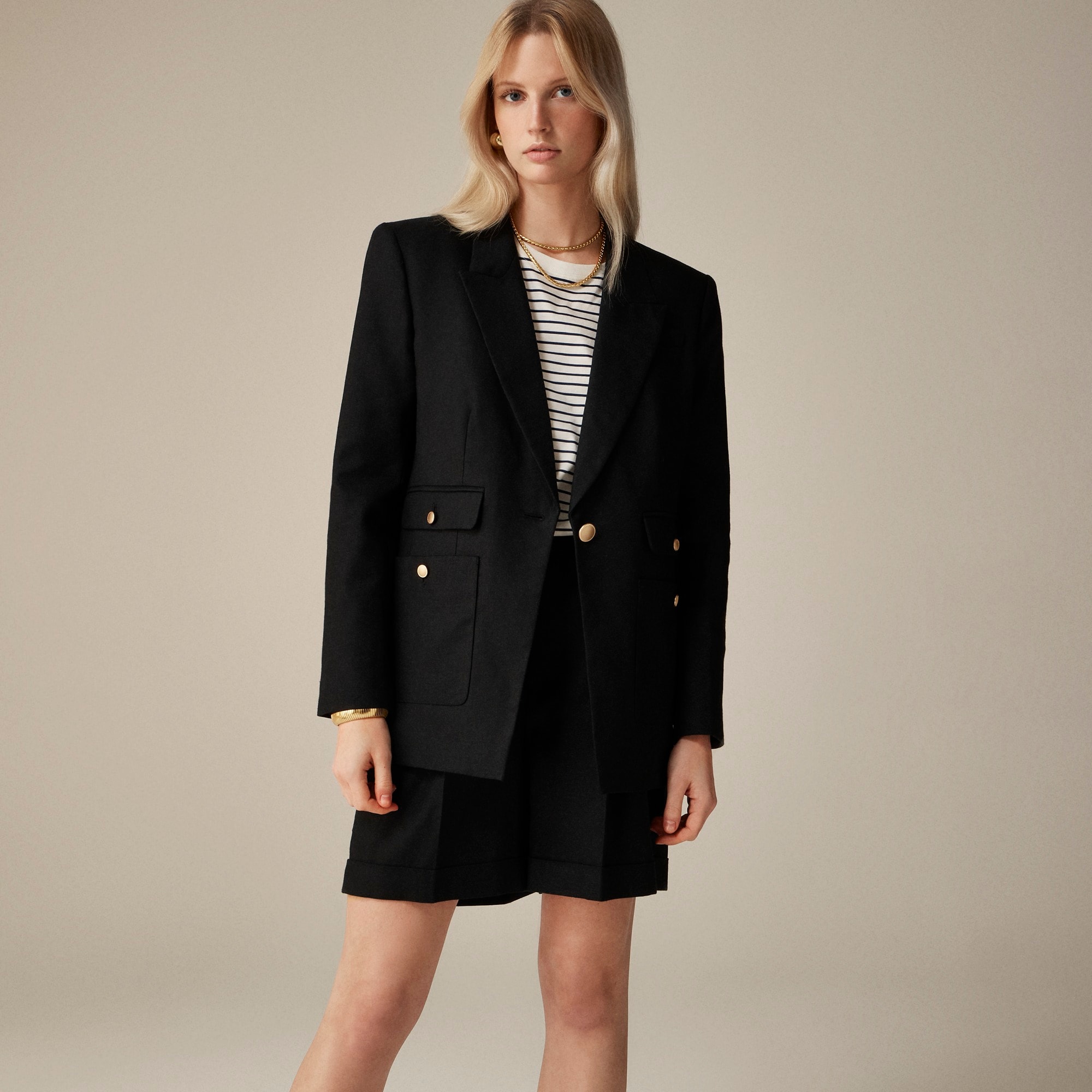 Vivienne blazer in stretch linen blend
