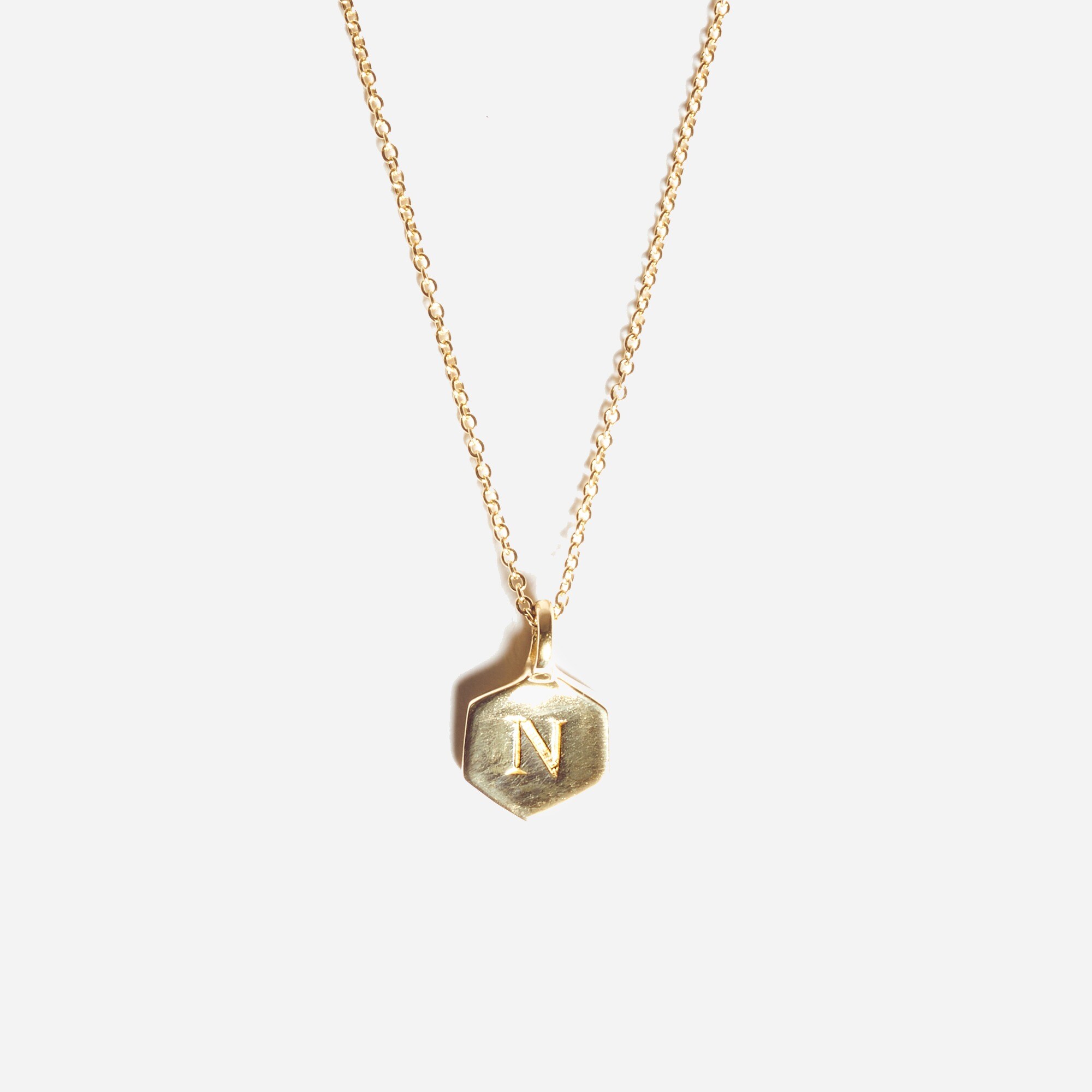 Odette New York® Hex monogram necklace