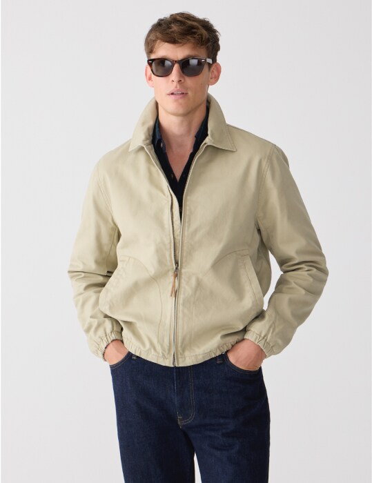 J.Crew: Harrington Jacket In Cotton Twill For Men