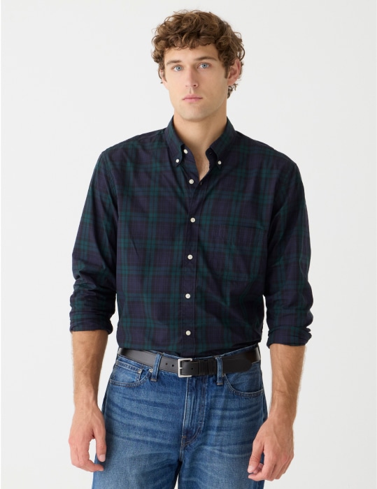 SSLR-Flannel-Shirt-for-Men-Long Sleeve Button Down Shirt Plaid Casual