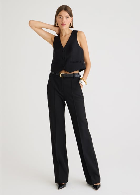 Wool Tailored Trousers in Black - Women | Burberry® Official