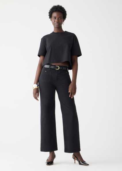 Women's Cropped Wide-leg Pants