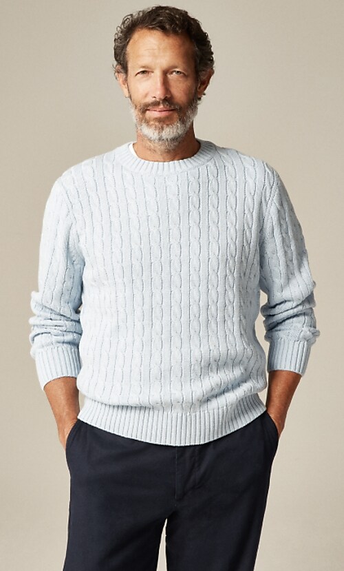 Warm Crew Neck Knit Sweater for Men