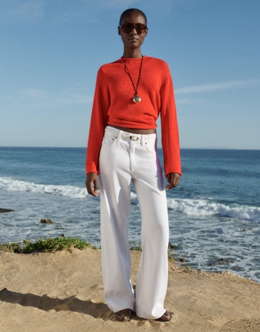 Maryam Nassir Zadeh X J.Crew Sheer Top In Silk Chiffon For Women