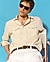 Western chambray shirt in linen-cotton blend