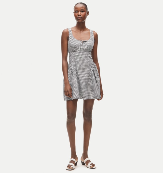 j crew grey sweater dress Bell-sleeve Mini Sweater-dress In Merino Wool For Women