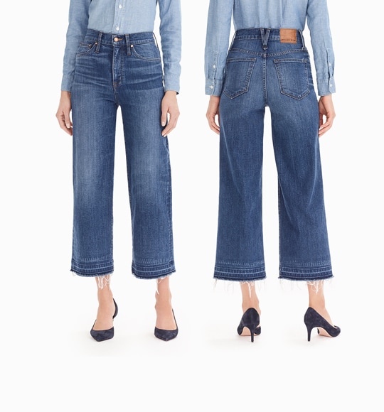 womens fit guide denim wide-leg