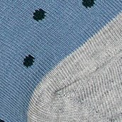 Tipped-stripe socks INDIGO NATURAL NAVAL 