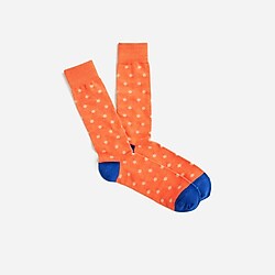 Medium-dot cotton socks