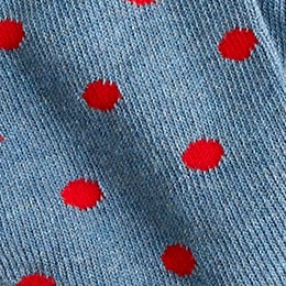 Medium-dot cotton socks CHAMBRAY RED DOT