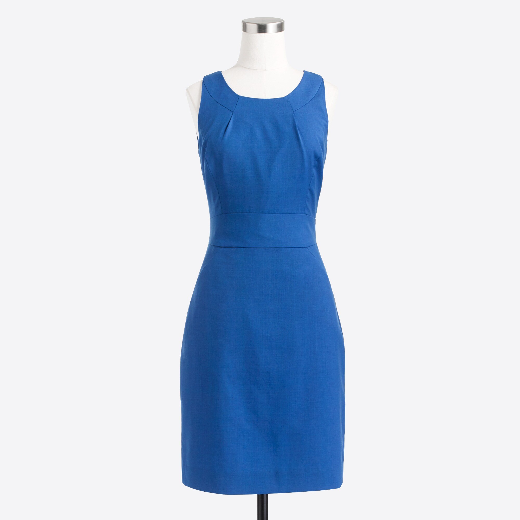 tailored shift dress in lightweight wool for women