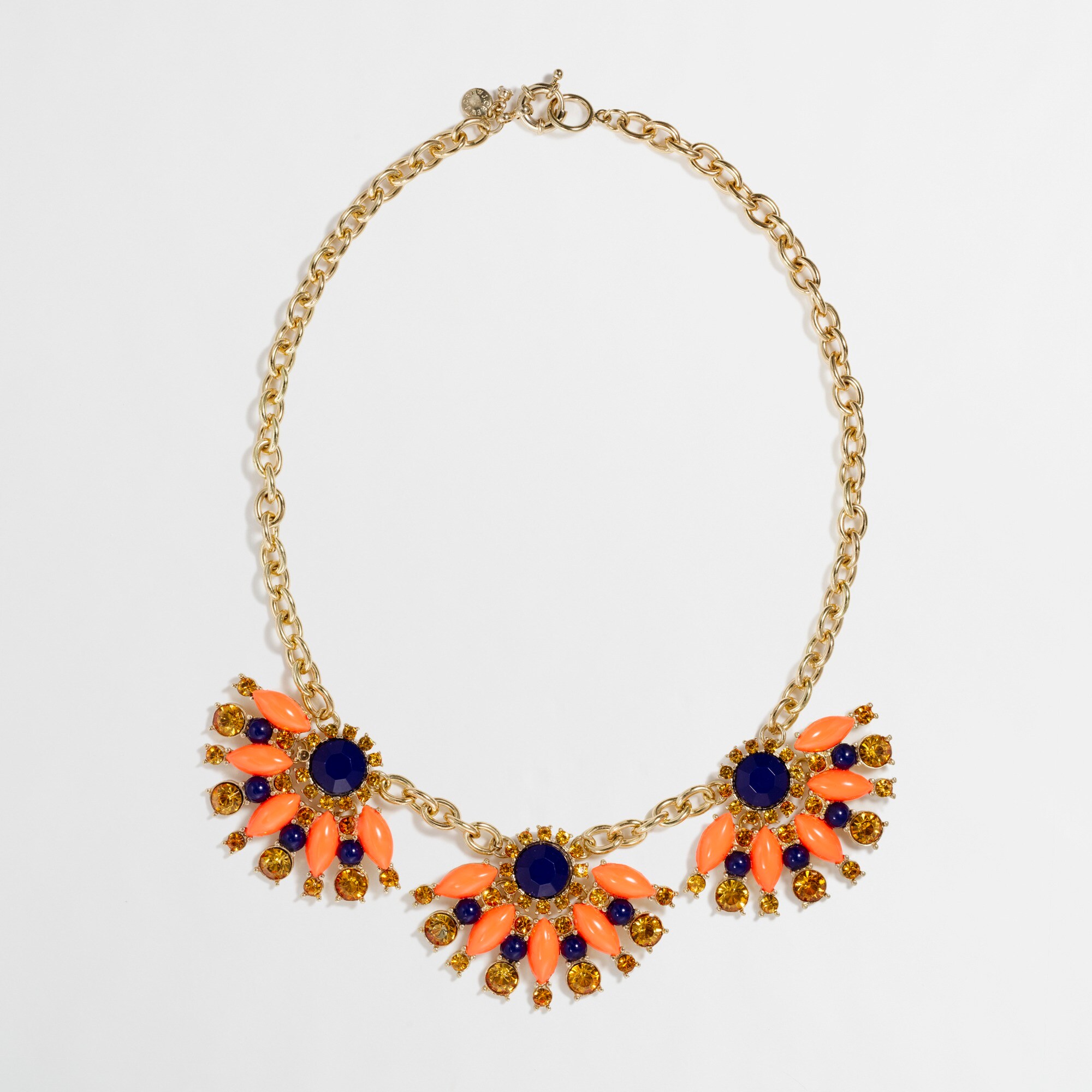 Factory stone fan necklace