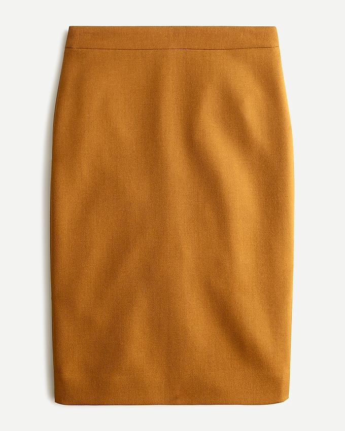 j.crew: 2 pencil® skirt in double-serge wool for women, right side, view zoomed