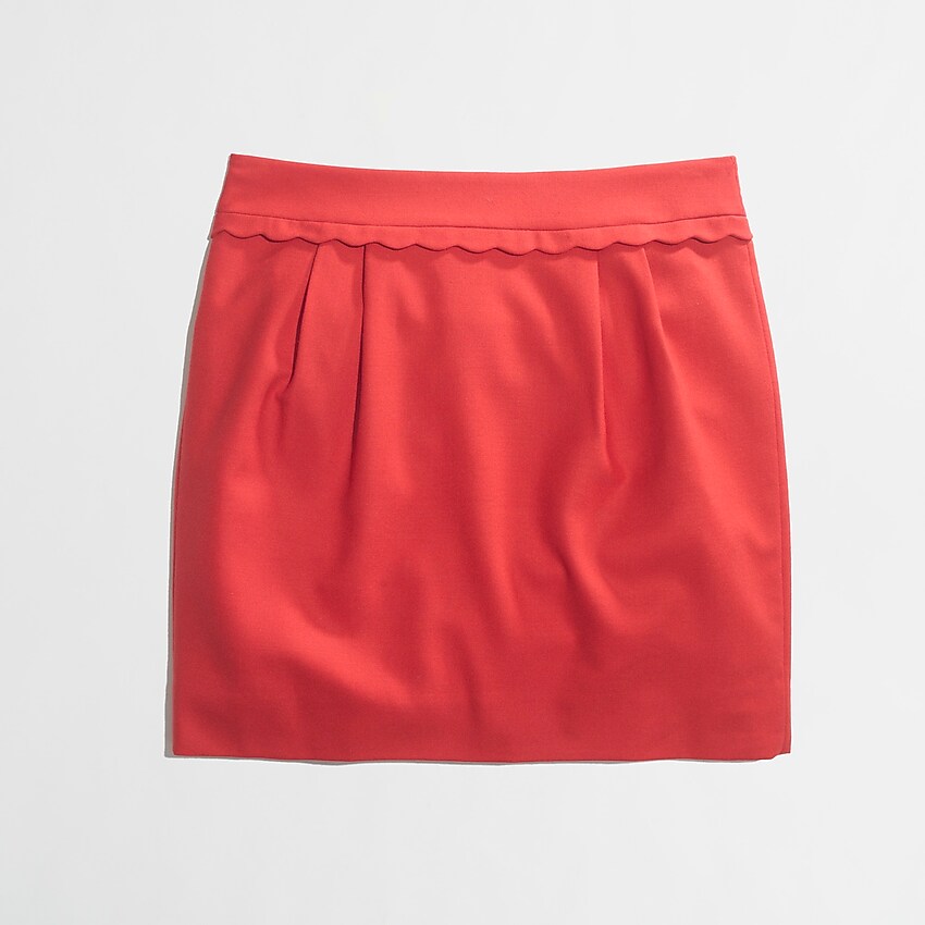 j.crew: factory scallop-trim mini for women, right side, view zoomed
