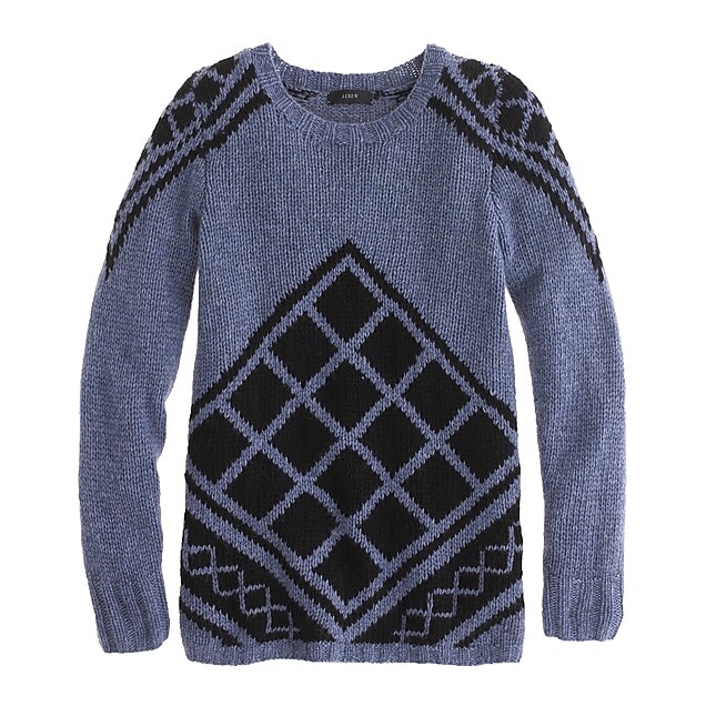Handknit tile sweater : | J.Crew