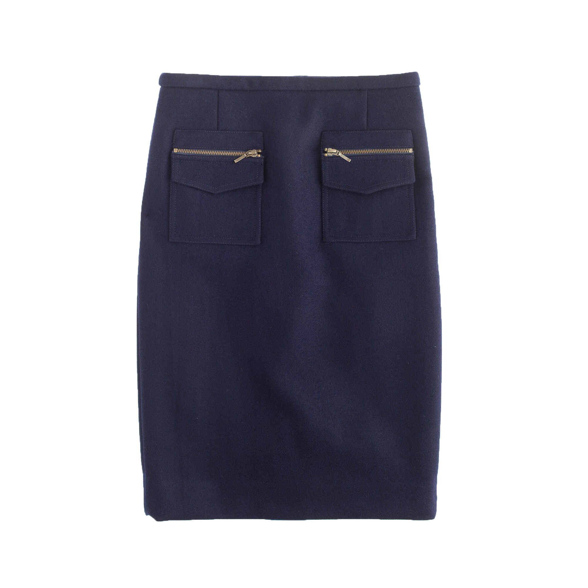Patch-pocket pencil skirt