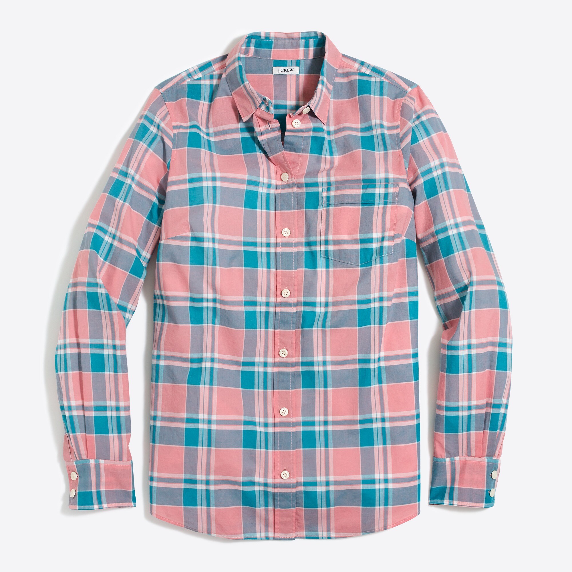 Plaid classic button-down shirt in perfect fit