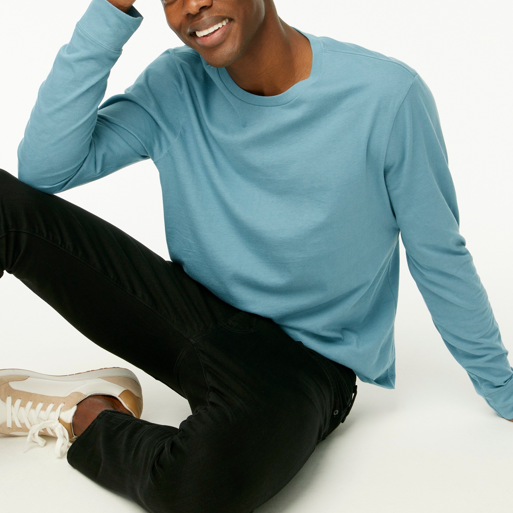 factory: long-sleeve jersey tee for men