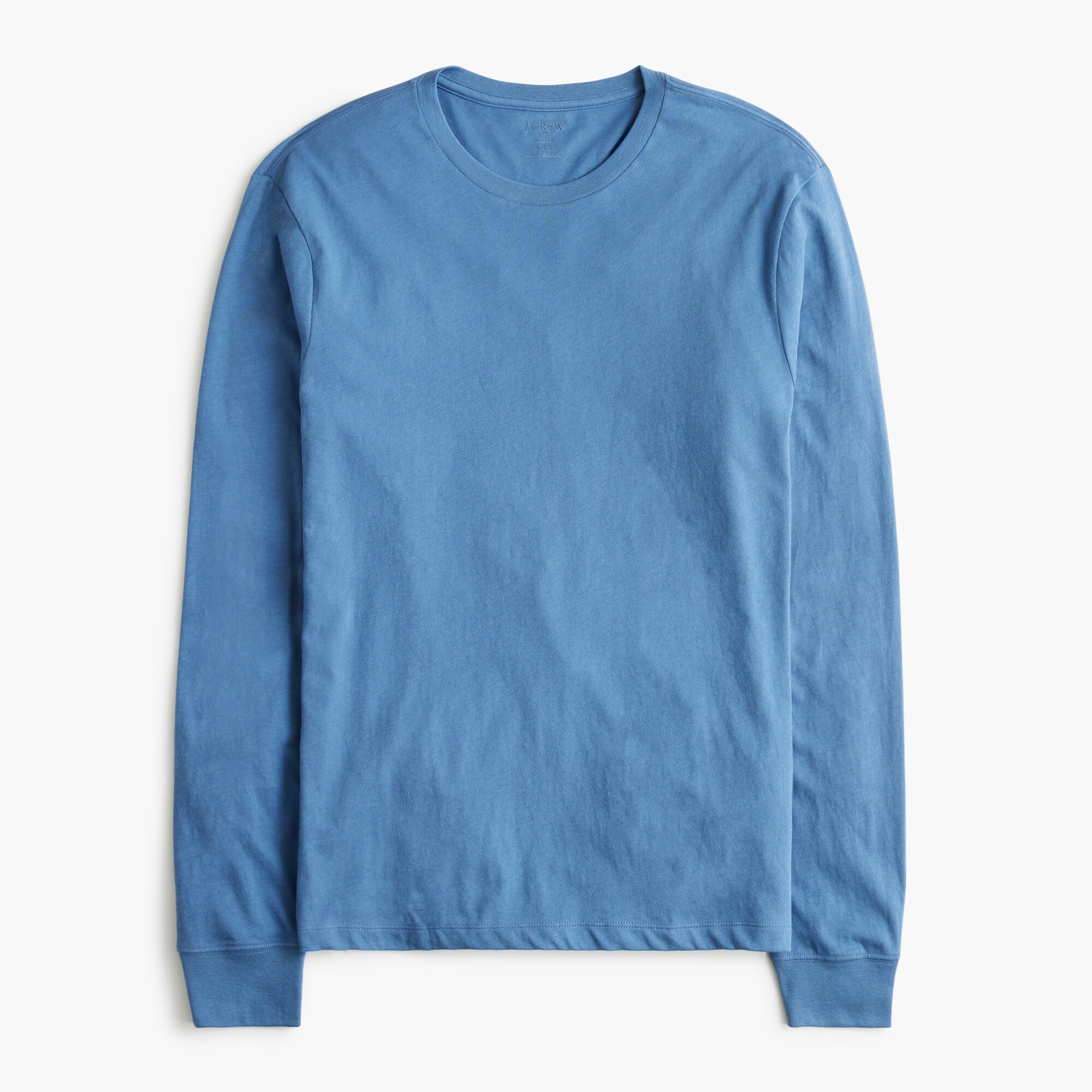 Long-sleeve washed jersey tee