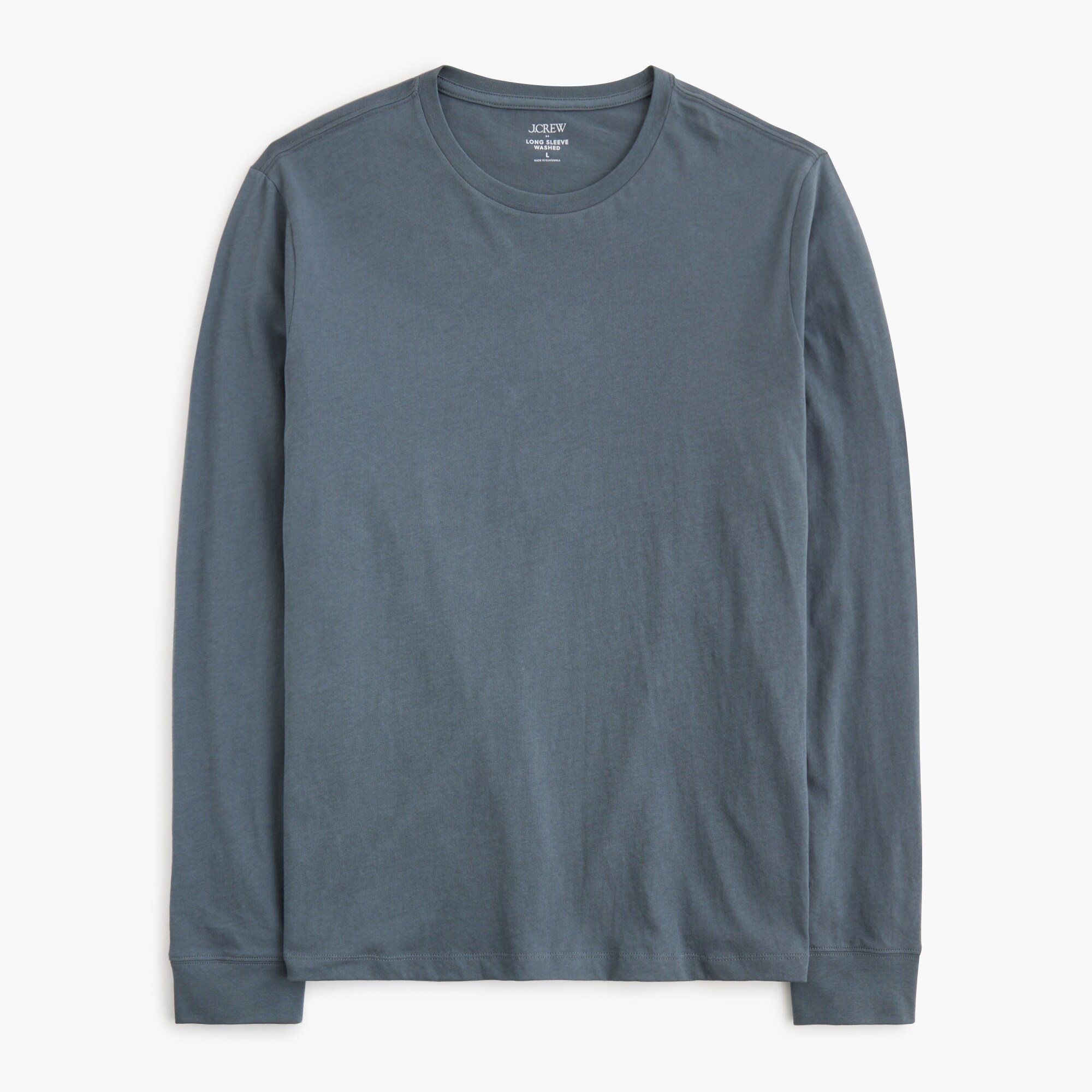 Long-sleeve washed jersey tee