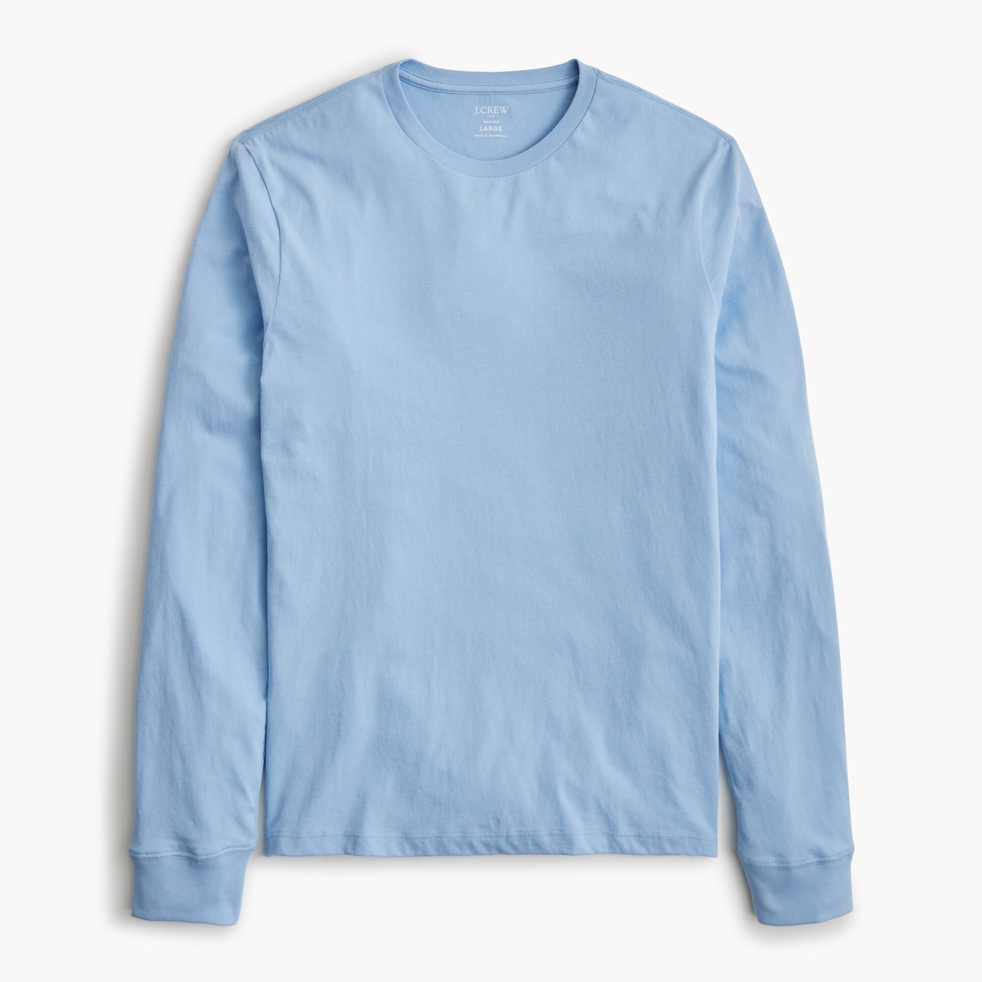 Long-sleeve washed jersey tee