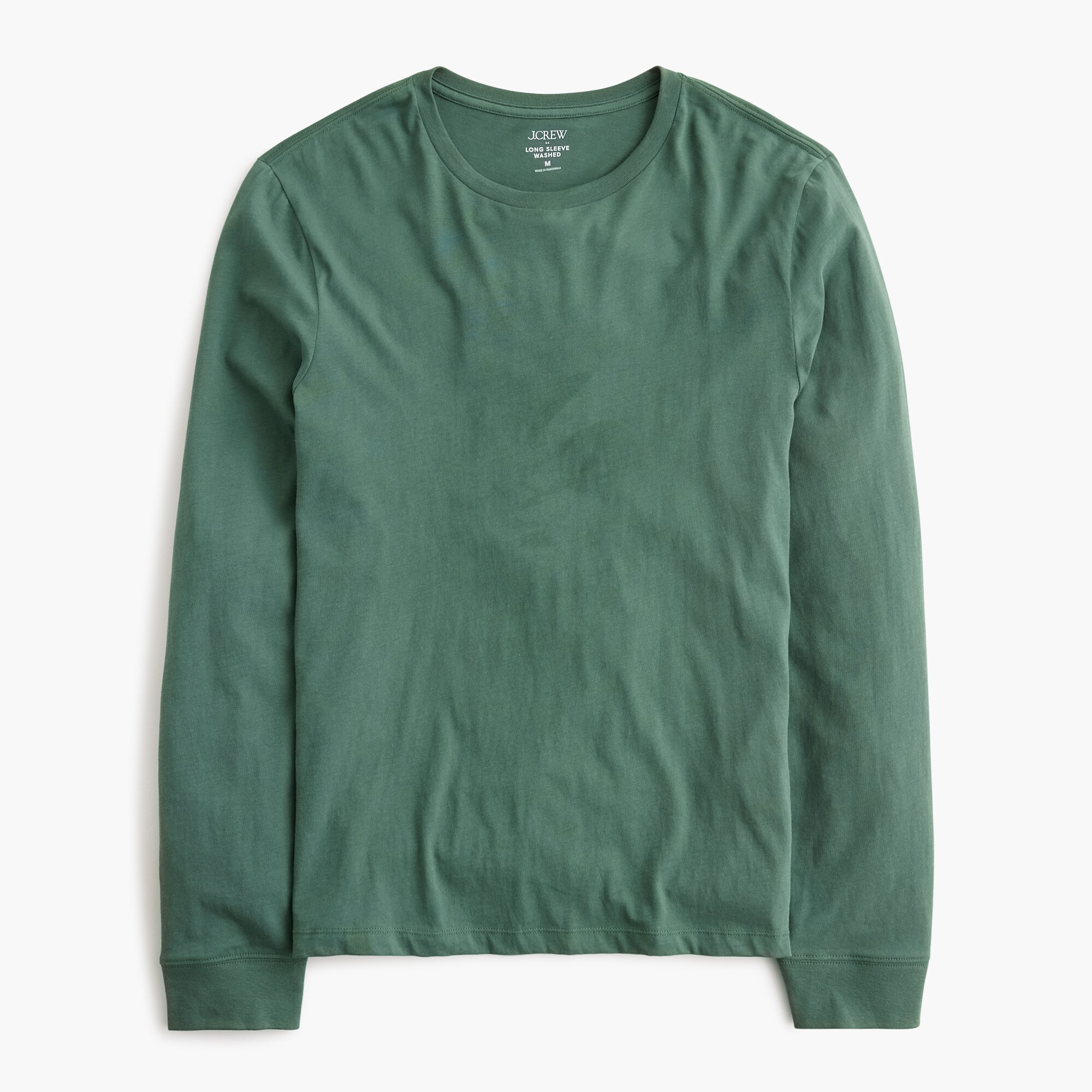 Long-sleeve washed jersey tee