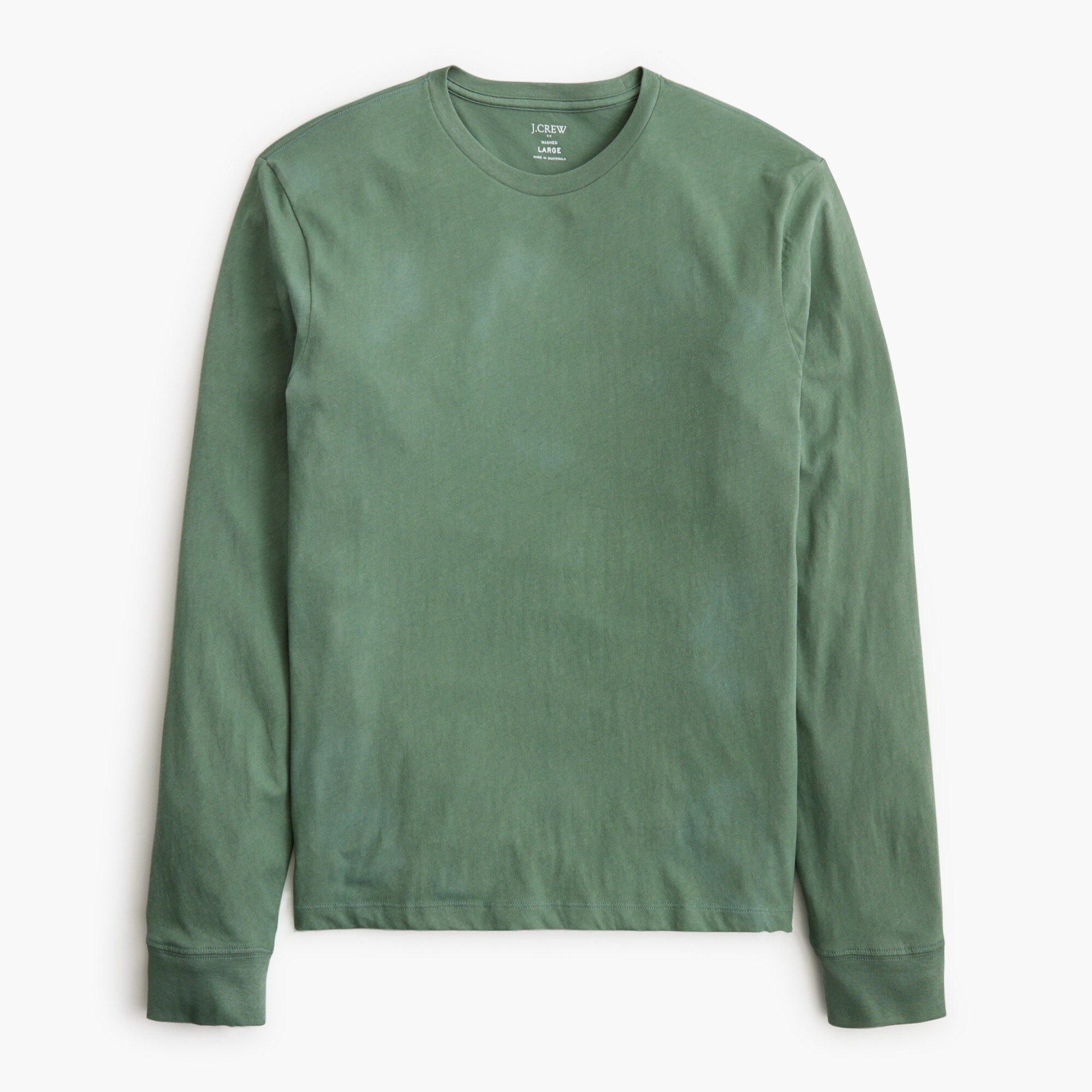 Long-sleeve washed jersey tee