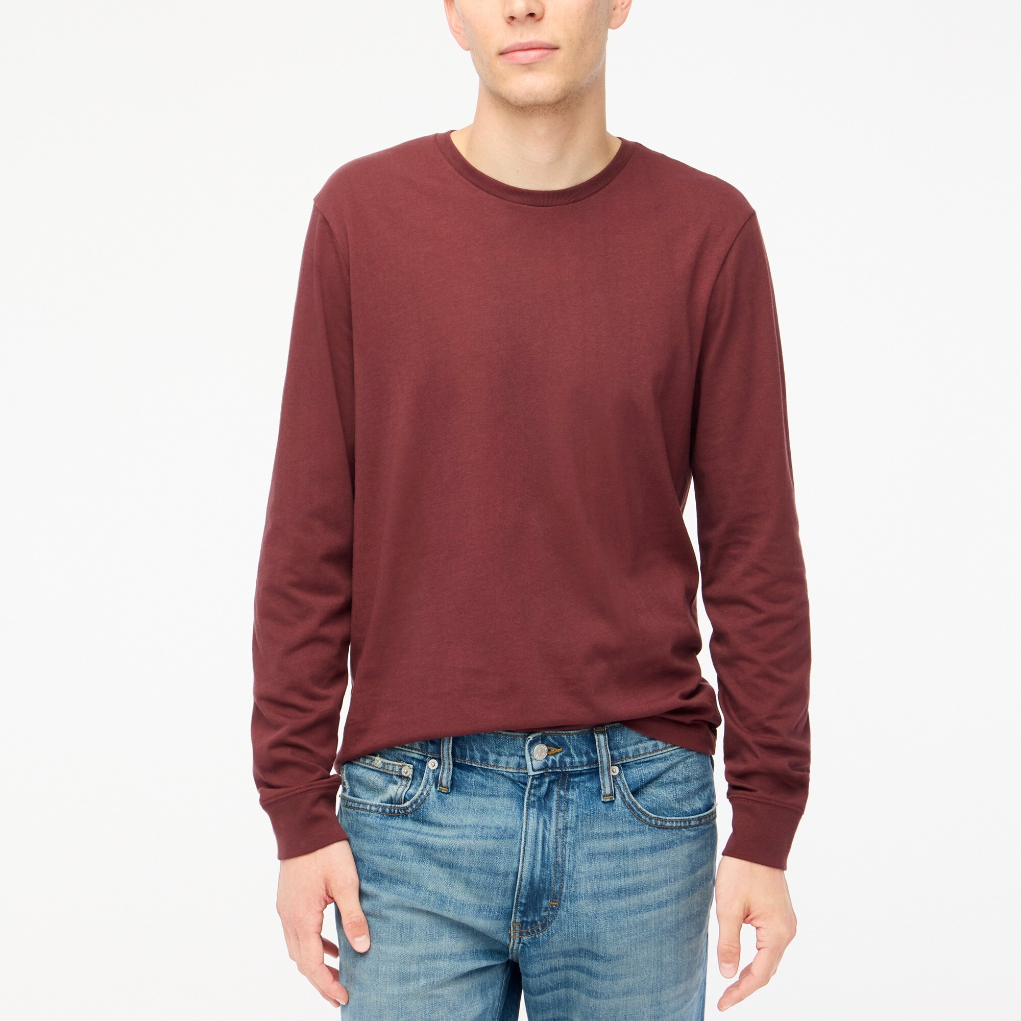 factory: long-sleeve jersey tee for men