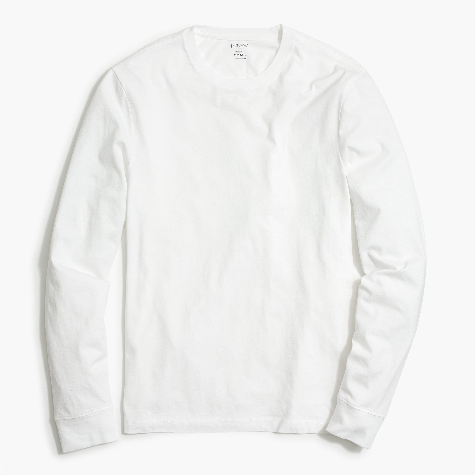 long-sleeve washed jersey tee for men