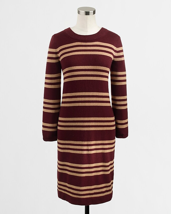 factory: factory stripe charley sweater-dress for women, right side, view zoomed
