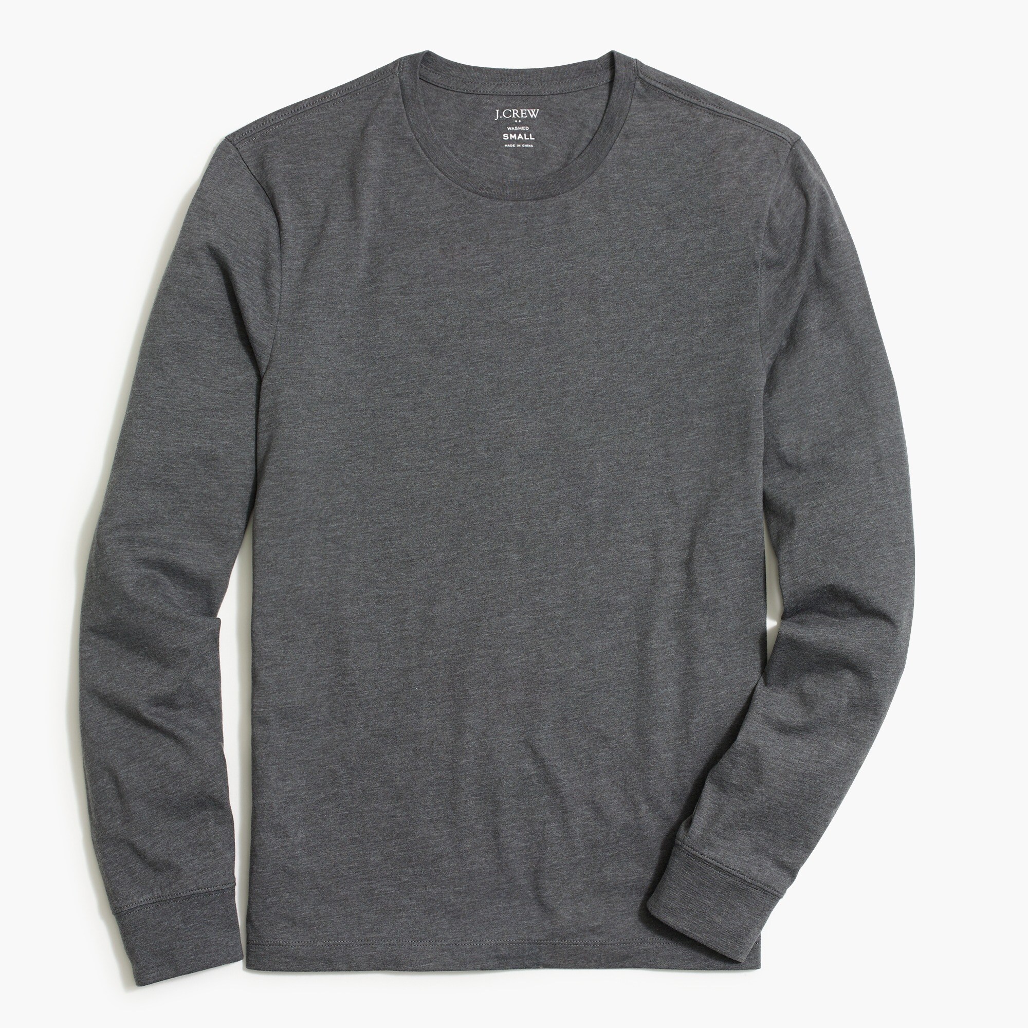 heathered long-sleeve tee for men