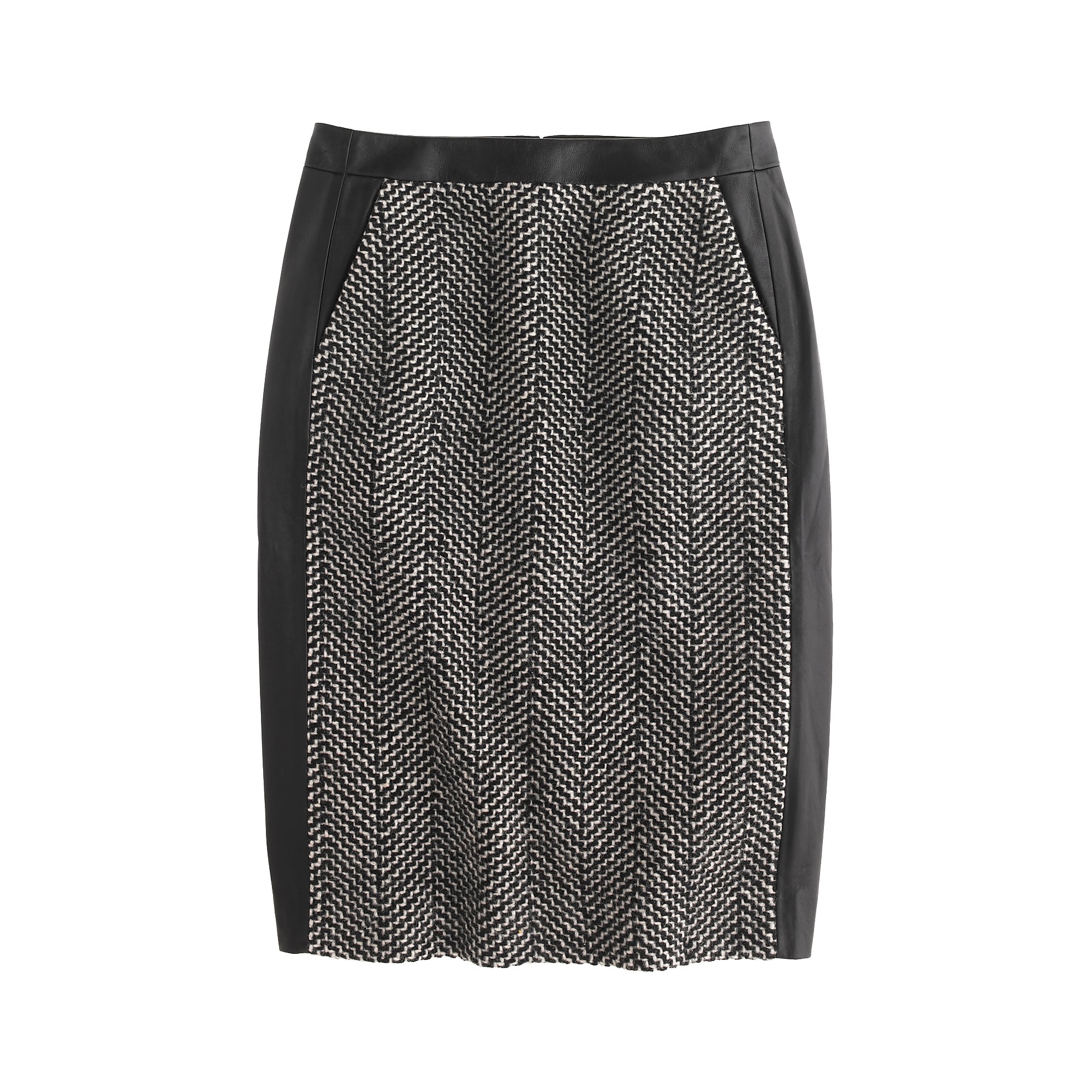 Collection leather and tweed pencil skirt : Women pencil | J.Crew