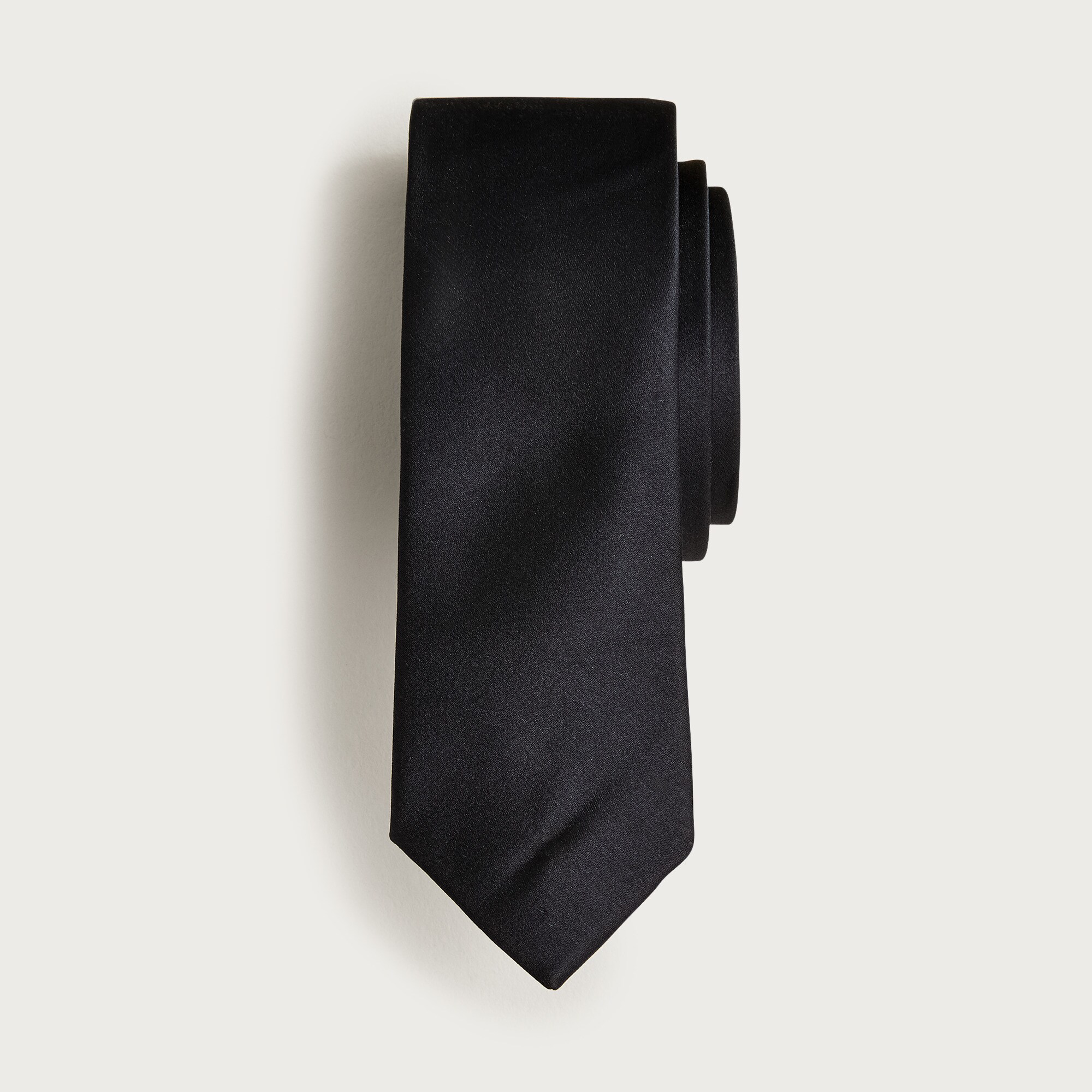 Kids' silk tie in black