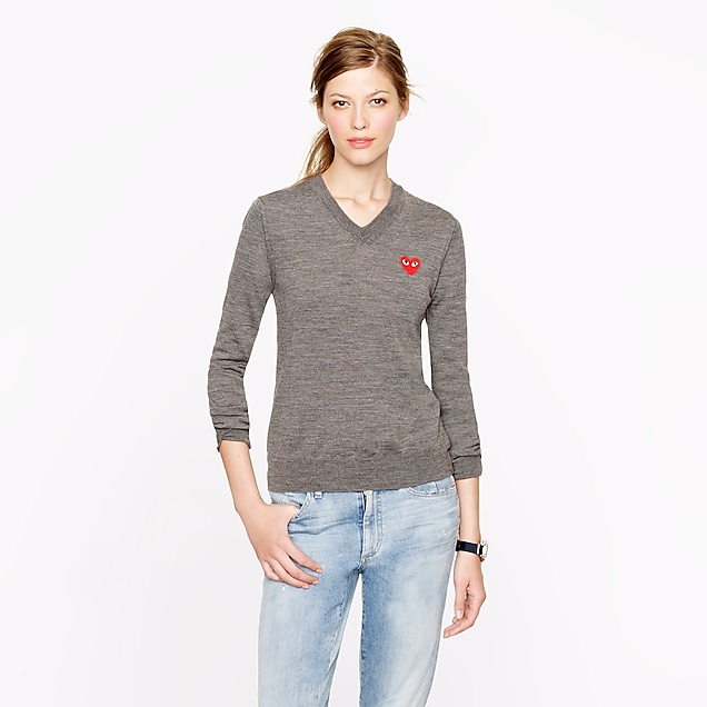 Play Comme Des Garcons V-Neck Sweater : Women's Sweaters | J.Crew
