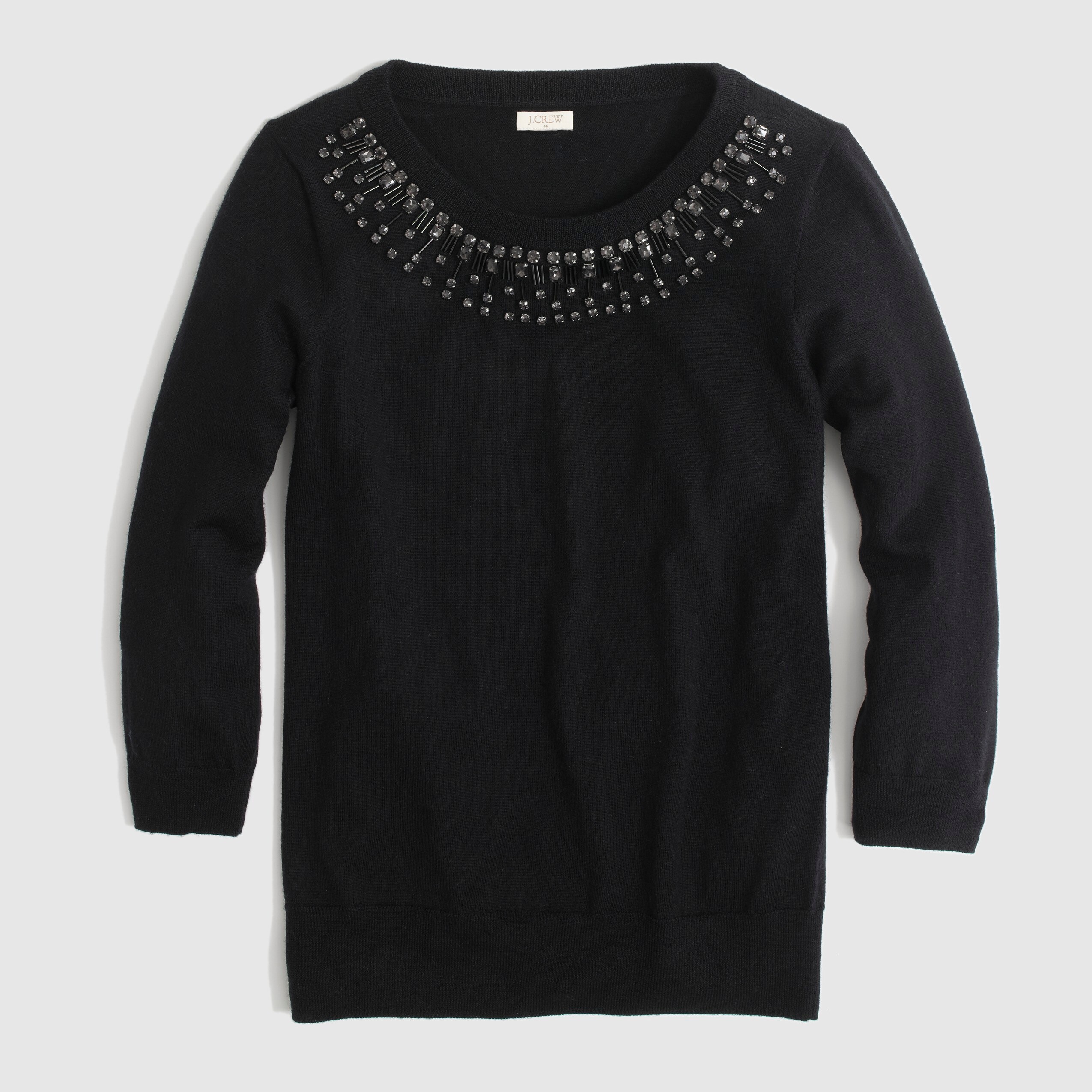 Factory jeweled-collar Charley sweater