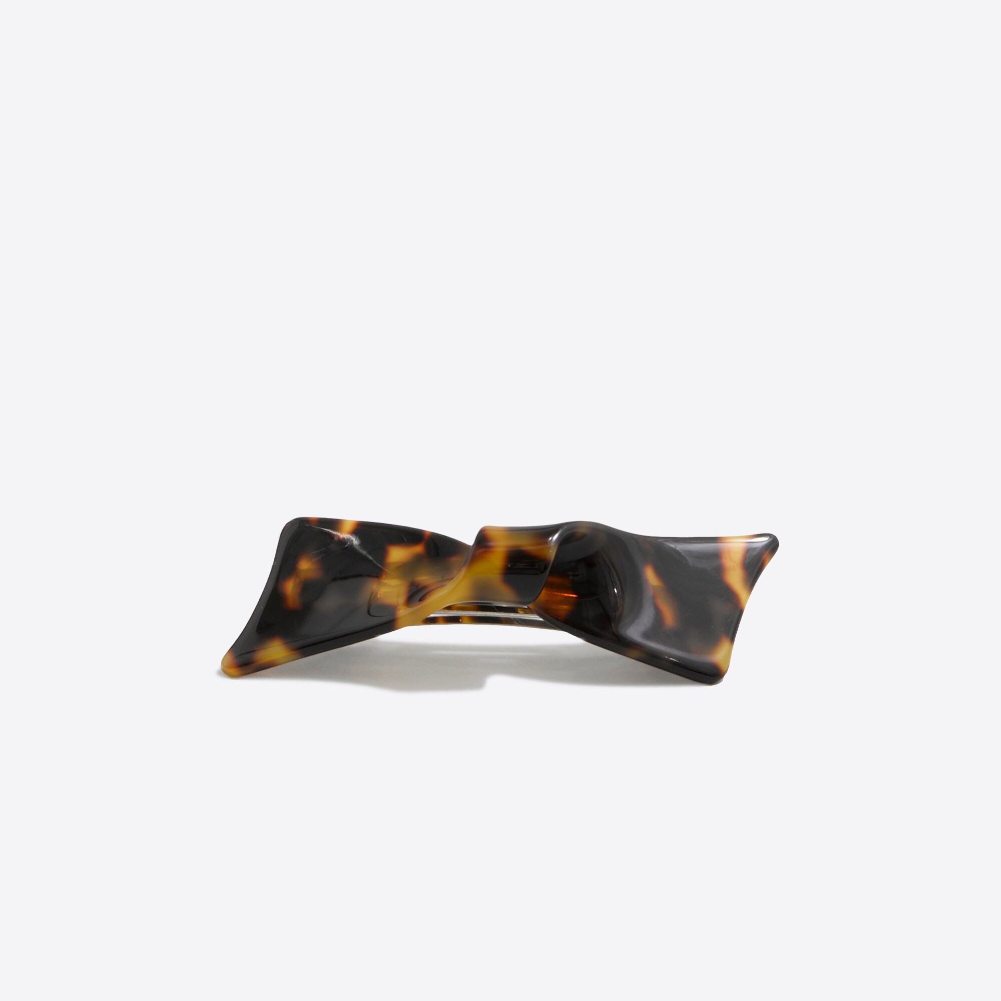 Tortoise bow barrette