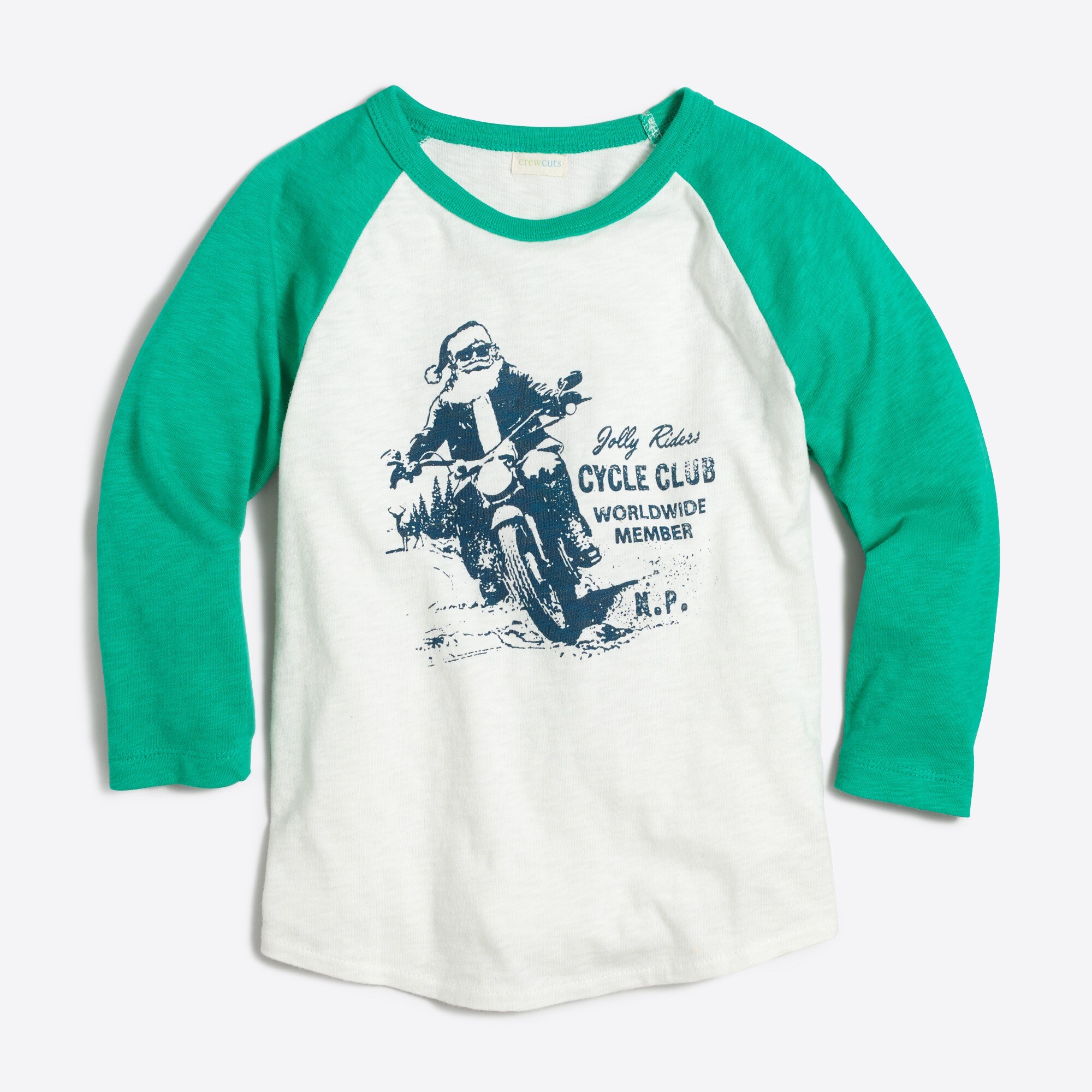Boys' motorcycle Santa graphic tee