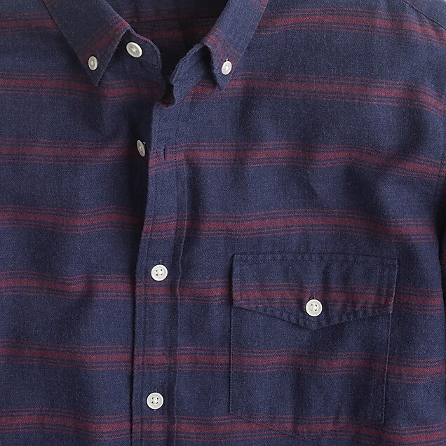 Brushed twill shirt in horizontal stripe : Men Brushed Flannel | J.Crew