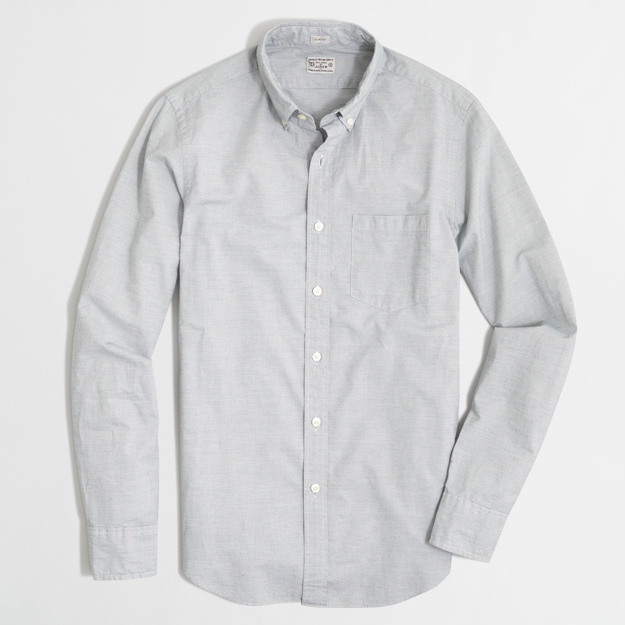 slim washed shirt in horizontal stripe for men