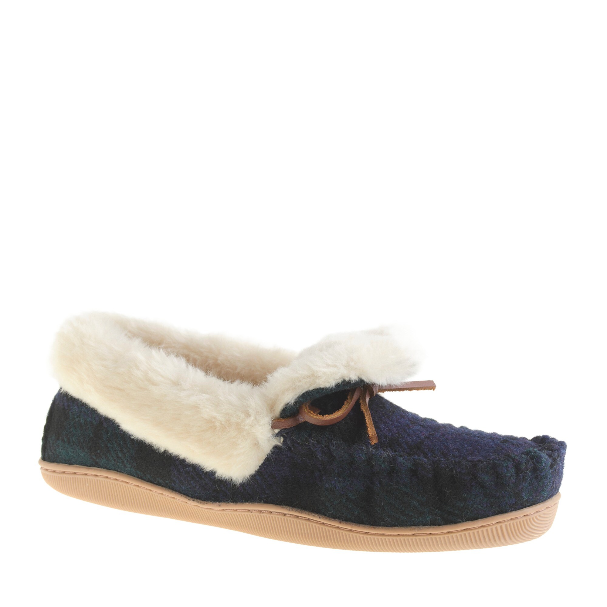 Plaid lodge moccasins