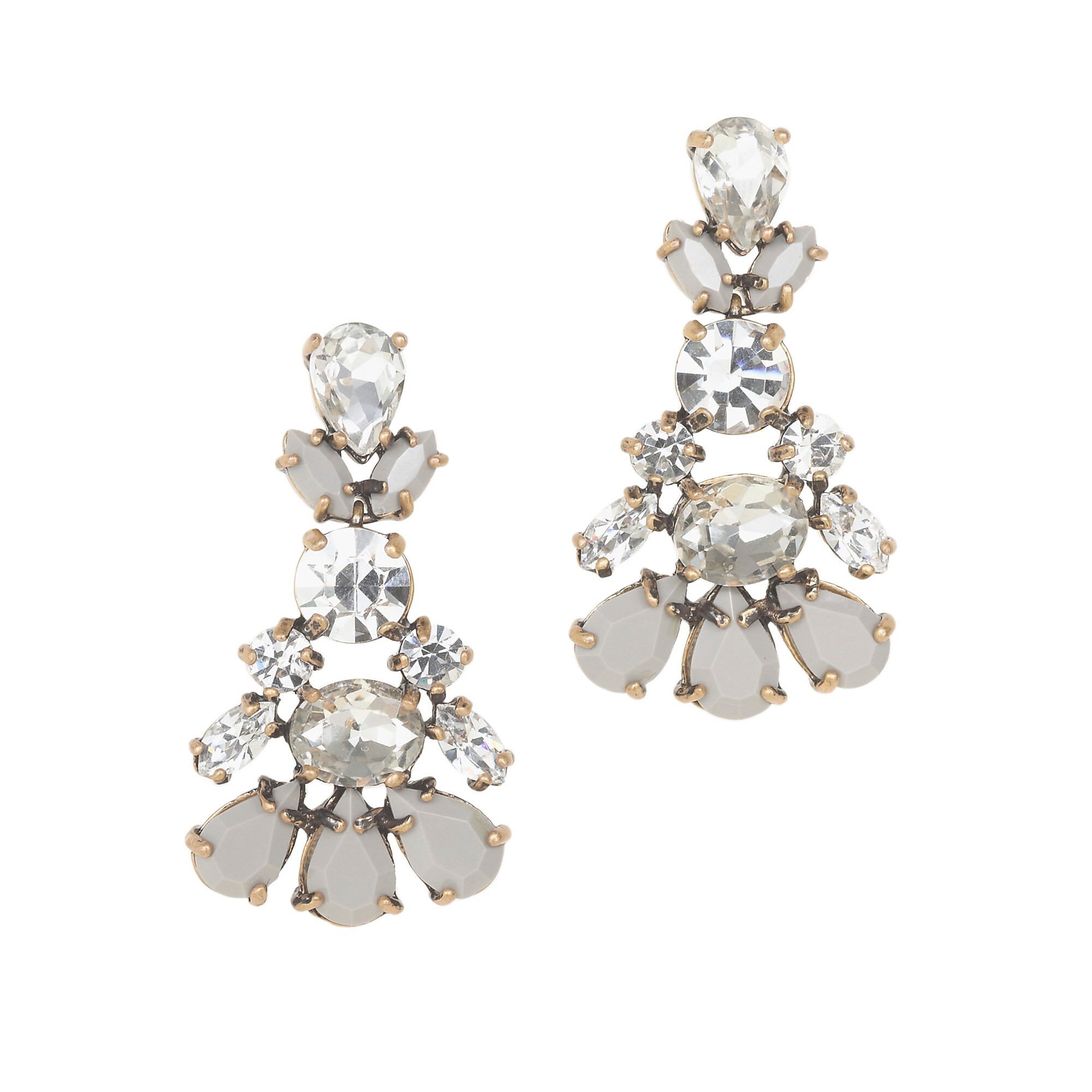 Coated stone drop earrings : Women earrings | J.Crew