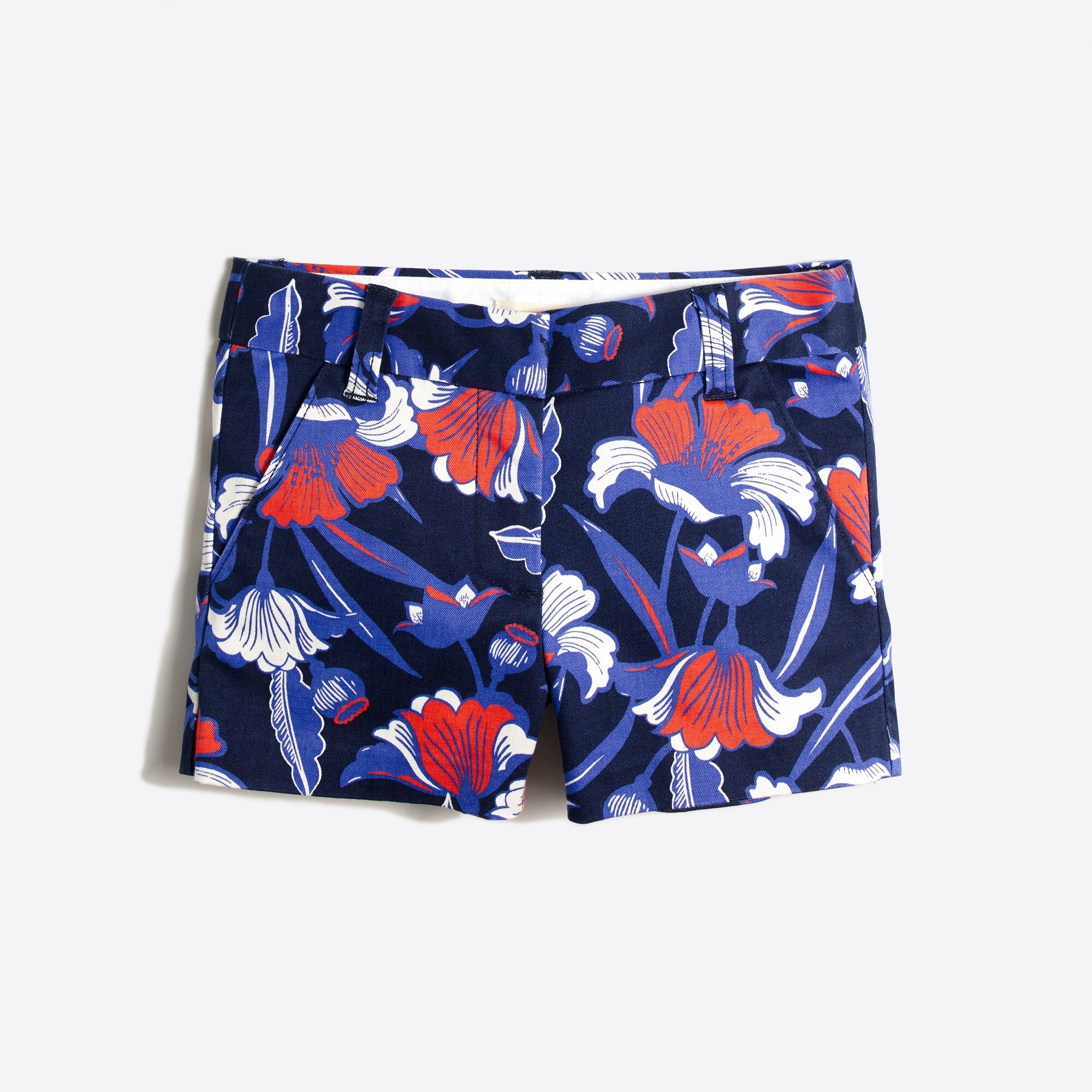 Girls' printed chino short