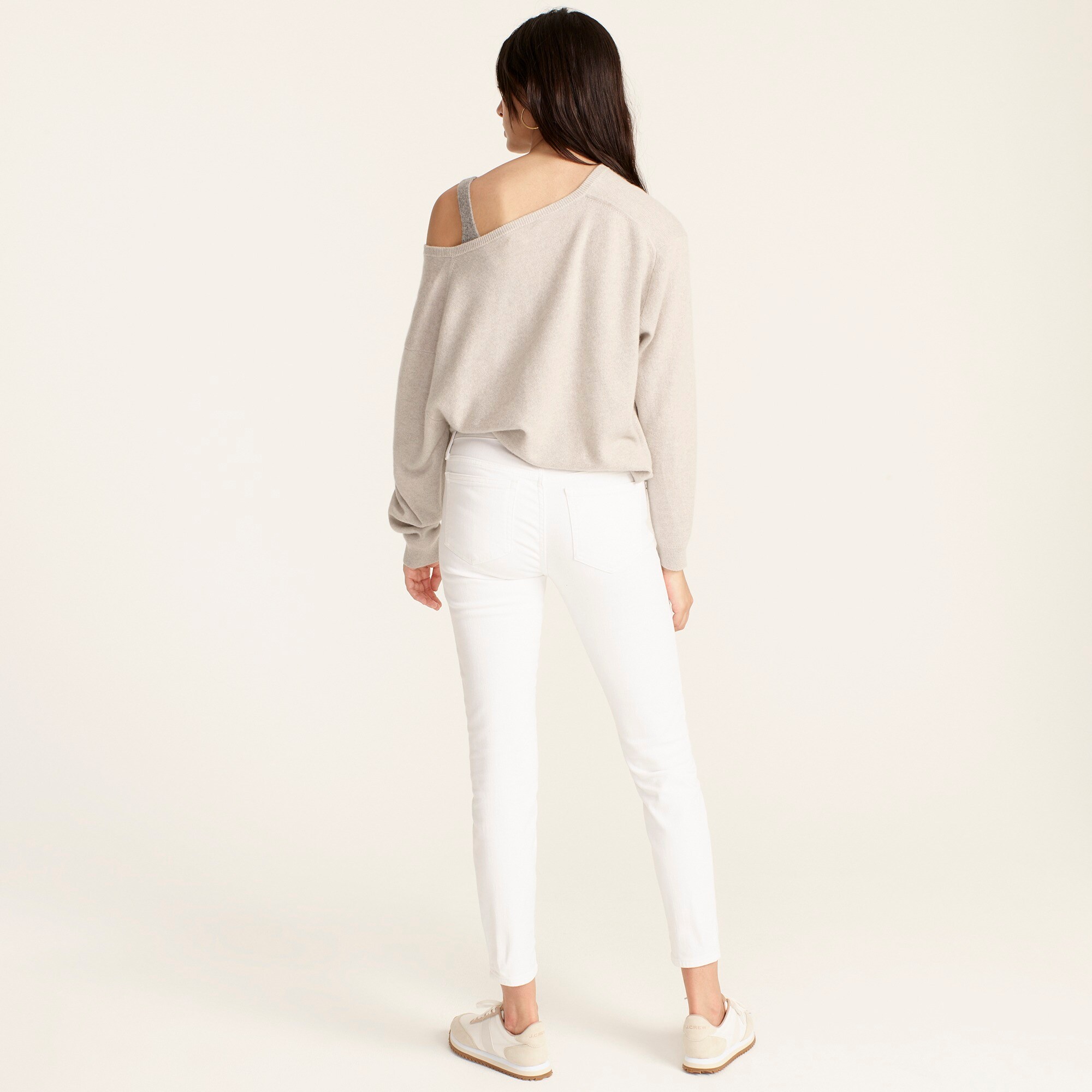 Tall 8" toothpick jean in white