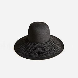 Textured summer straw hat