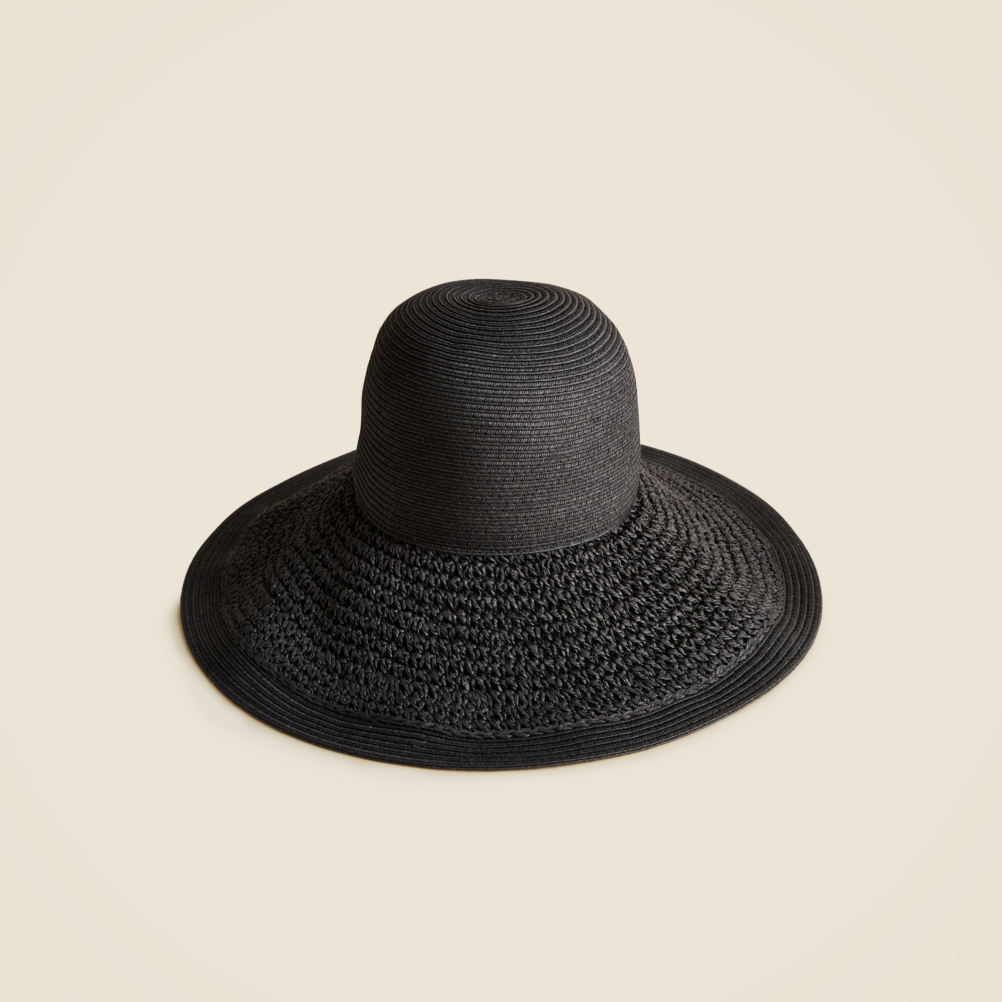  Textured summer straw hat