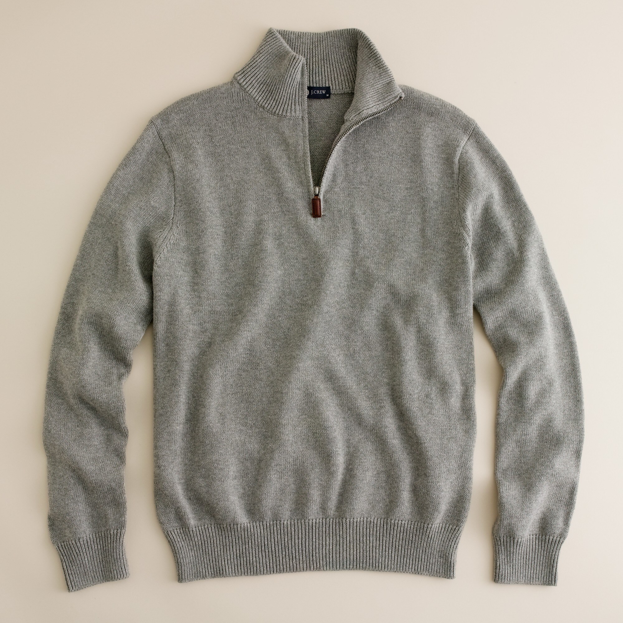 Cotton-cashmere half-zip sweater