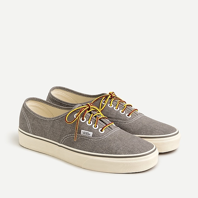 j.crew: vans® for j.crew washed canvas authentic sneakers, right side, view zoomed
