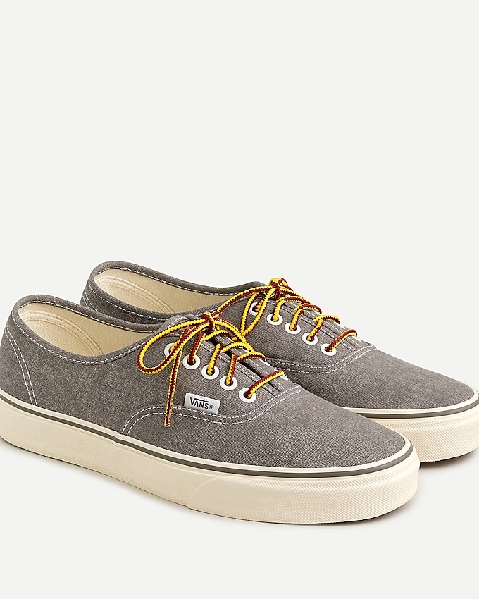 j.crew: vans® for j.crew washed canvas authentic sneakers for men, right side, view zoomed